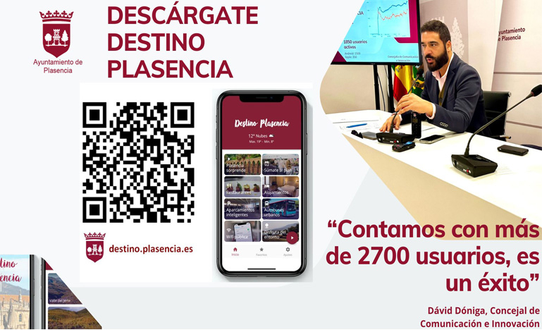 Más de 2700 usuarios utilizan la APP Destino Plasencia