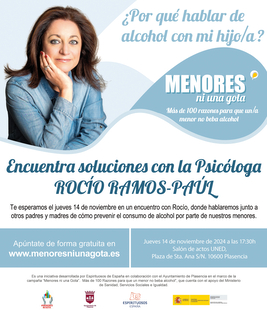 El Ayuntamiento de Plasencia organiza un encuentro con Supernanny para abordar la prevención del consumo de alcohol entre hijos menores