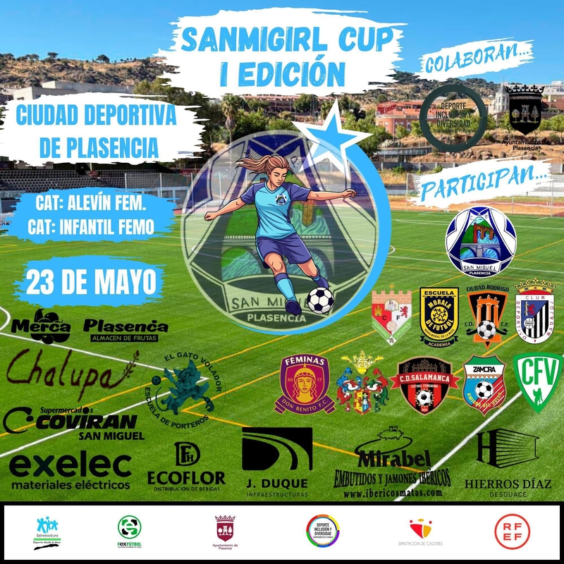 Plasencia se convierte en el epicentro del fútbol femenino nacional con la celebración de la I edición de la ‘Sanmigirl Cup’